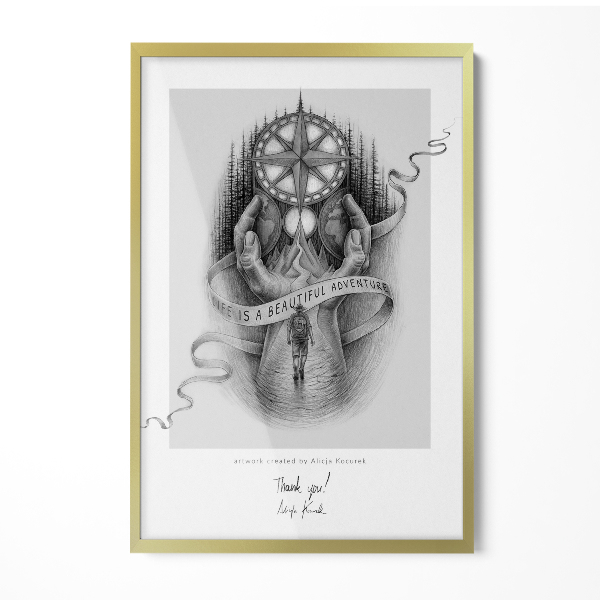 Cadre photo doré 20x30