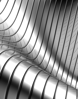 Store enrouleur Abstraction métallique