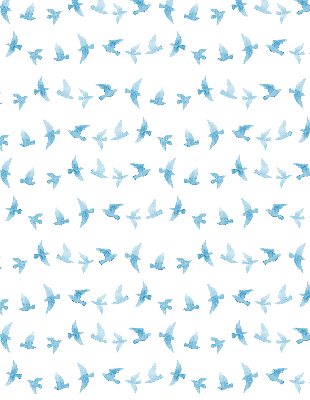 Store intérieur Oiseaux bleus