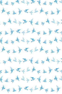 Store intérieur Oiseaux bleus