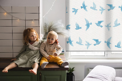 Store intérieur Oiseaux bleus