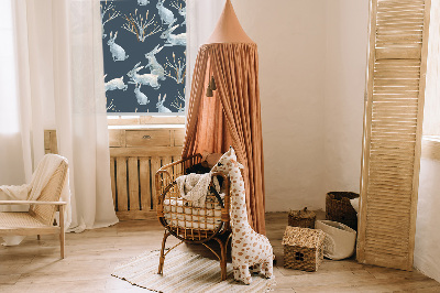 Store intérieur Lapins et bâtons