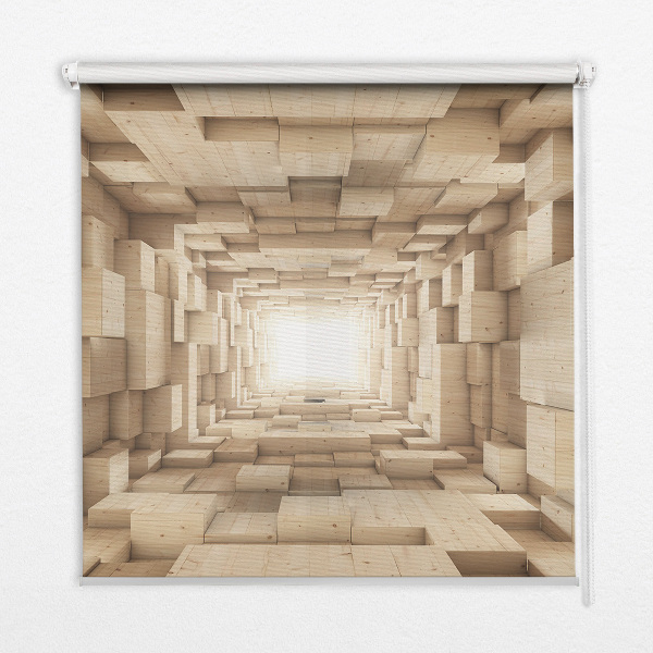 Store intérieur Trou en bois 3d