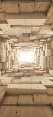 Store intérieur Trou en bois 3d