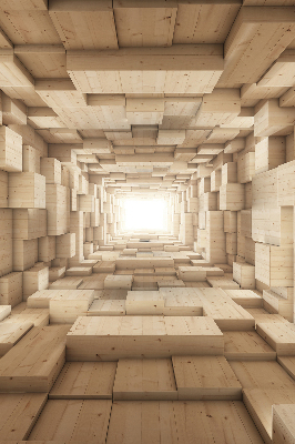 Store intérieur Trou en bois 3d