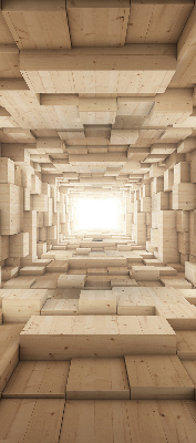 Store intérieur Trou en bois 3d