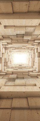 Store intérieur Trou en bois 3d