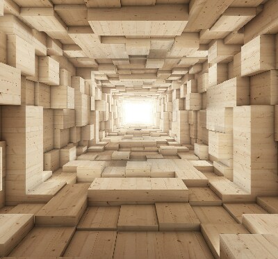 Store intérieur Trou en bois 3d