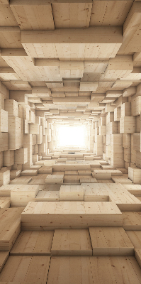 Store intérieur Trou en bois 3d