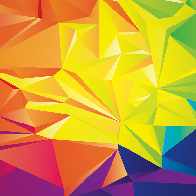 Store enrouleur Motif d'origami coloré