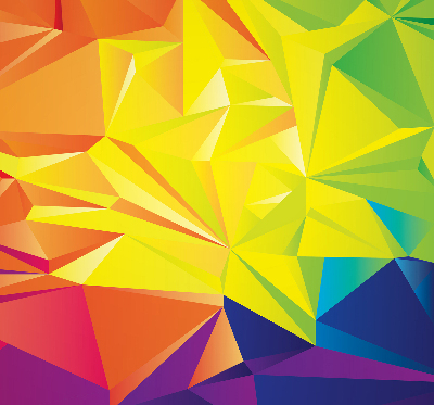 Store enrouleur Motif d'origami coloré