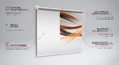 Store intérieur Motif de ligne orange