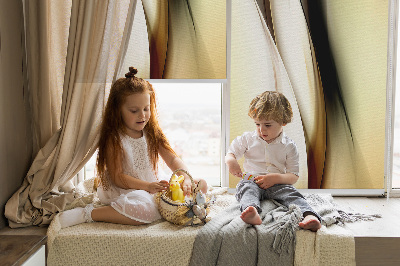 Store enrouleur Abstraction jaune