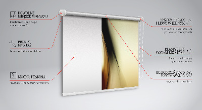 Store enrouleur Abstraction jaune