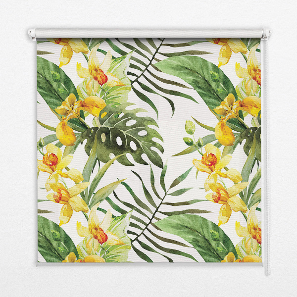 Store enrouleur Fleur jaune