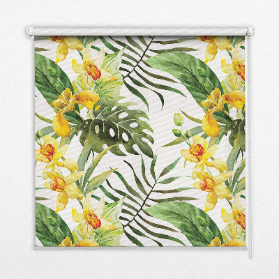 Store enrouleur Fleur jaune