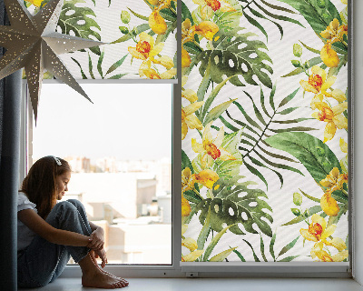 Store enrouleur Fleur jaune