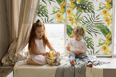 Store enrouleur Fleur jaune