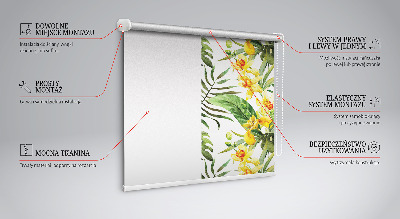 Store enrouleur Fleur jaune