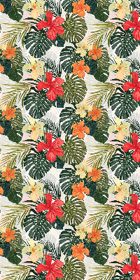 Store enrouleur Fleurs et feuilles tropicales