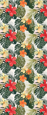 Store enrouleur Fleurs et feuilles tropicales