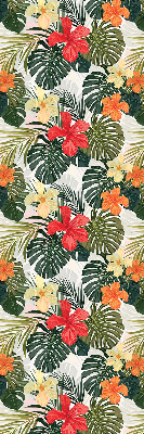 Store enrouleur Fleurs et feuilles tropicales