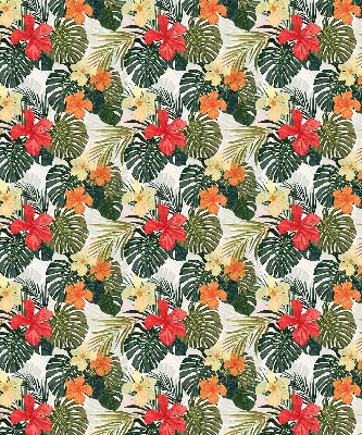 Store enrouleur Fleurs et feuilles tropicales