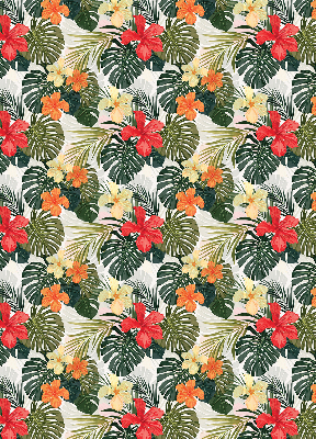Store enrouleur Fleurs et feuilles tropicales