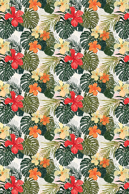 Store enrouleur Fleurs et feuilles tropicales