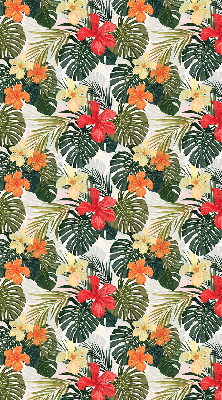 Store enrouleur Fleurs et feuilles tropicales