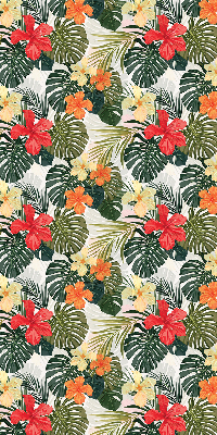 Store enrouleur Fleurs et feuilles tropicales