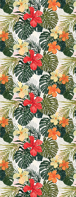 Store enrouleur Fleurs et feuilles tropicales