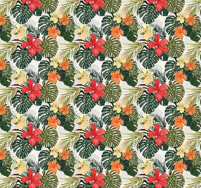 Store enrouleur Fleurs et feuilles tropicales