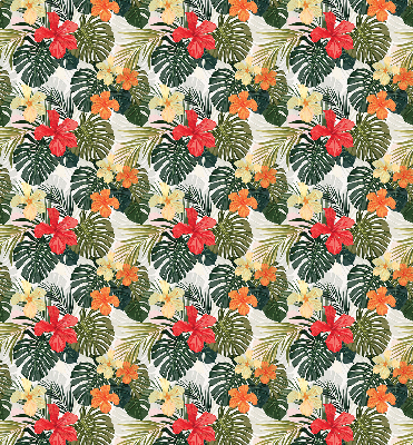 Store enrouleur Fleurs et feuilles tropicales