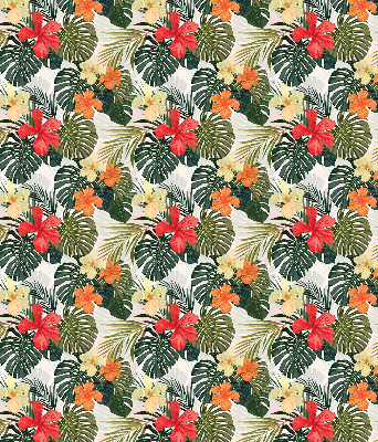 Store enrouleur Fleurs et feuilles tropicales