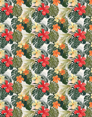 Store enrouleur Fleurs et feuilles tropicales