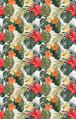 Store enrouleur Fleurs et feuilles tropicales