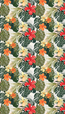 Store enrouleur Fleurs et feuilles tropicales