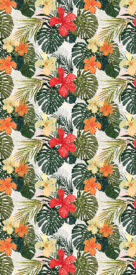 Store enrouleur Fleurs et feuilles tropicales