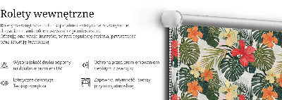 Store enrouleur Fleurs et feuilles tropicales