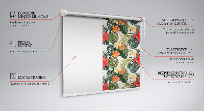 Store enrouleur Fleurs et feuilles tropicales