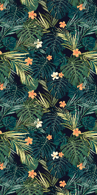 Store intérieur Feuilles et fleurs tropicales