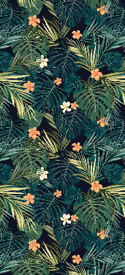 Store intérieur Feuilles et fleurs tropicales