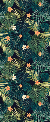 Store intérieur Feuilles et fleurs tropicales