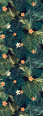 Store intérieur Feuilles et fleurs tropicales