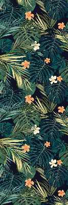 Store intérieur Feuilles et fleurs tropicales