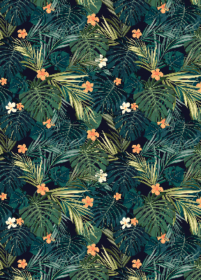Store intérieur Feuilles et fleurs tropicales
