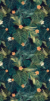 Store intérieur Feuilles et fleurs tropicales