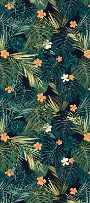 Store intérieur Feuilles et fleurs tropicales