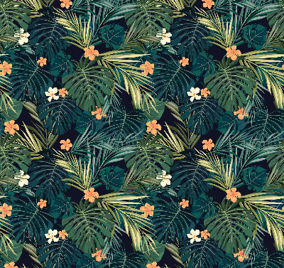 Store intérieur Feuilles et fleurs tropicales